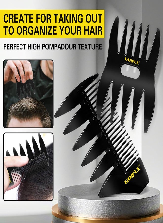 Goiple Hair Styling Combs Set Wide Tooth Texture Comb For Men, Christmas Gift for Men Barber Brush Comb Set Barber Tools for All Types | Hair Styling Powder for Mens Texture Powder Flexible Hold Matte Finish - Image 5